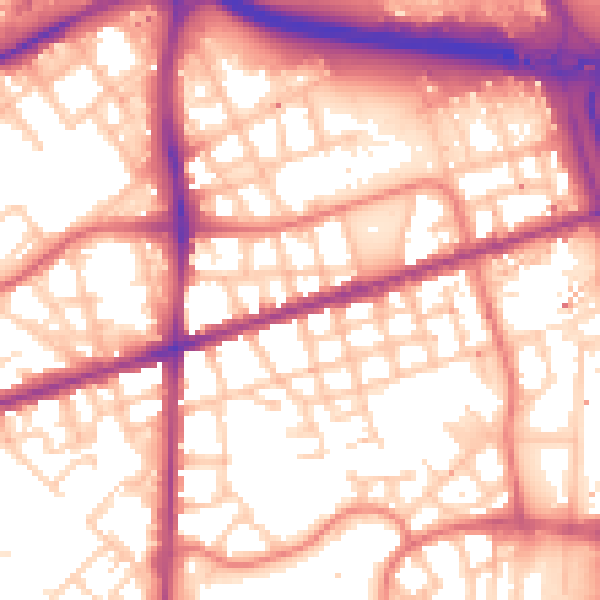 Daytime road noise heatmap for M15 5GE