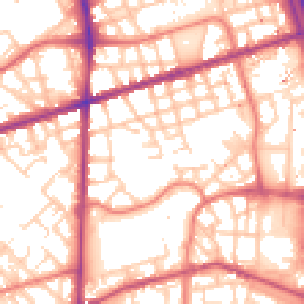 Daytime road noise heatmap for M15 5HR