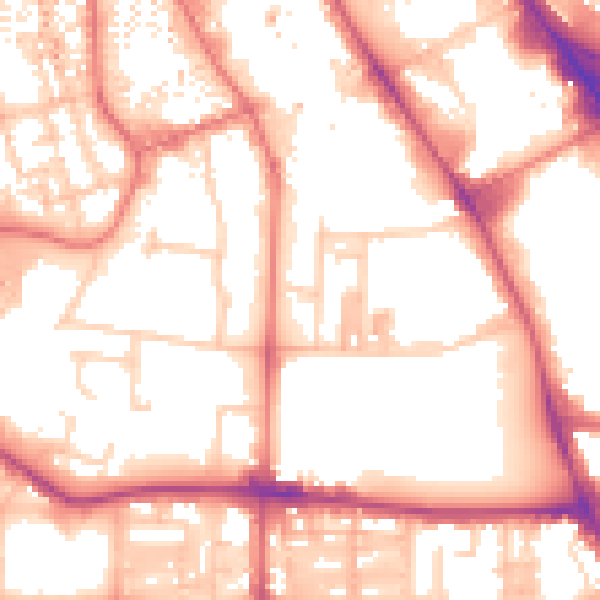 Daytime road noise heatmap for M15 6GF