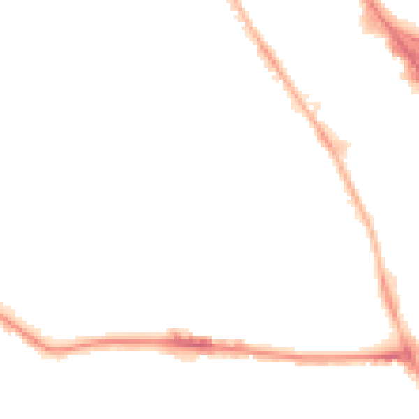 Night-time road noise heatmap for M15 6GF