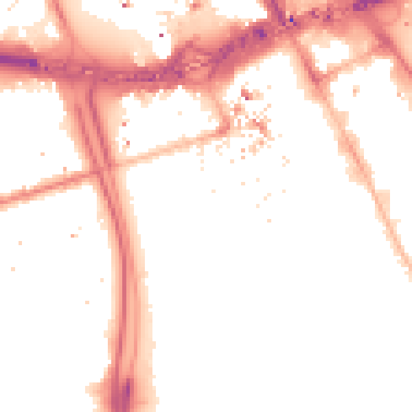 Night-time road noise heatmap for M15 6TB