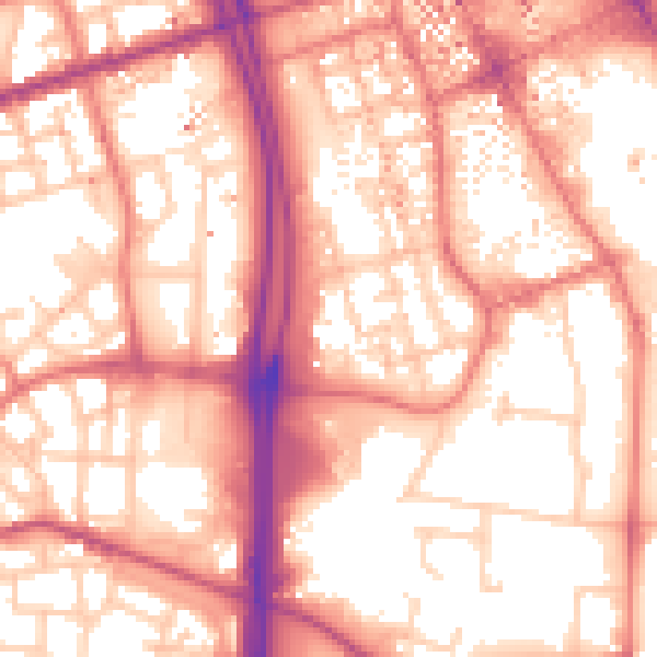 Daytime road noise heatmap for M15 6WS