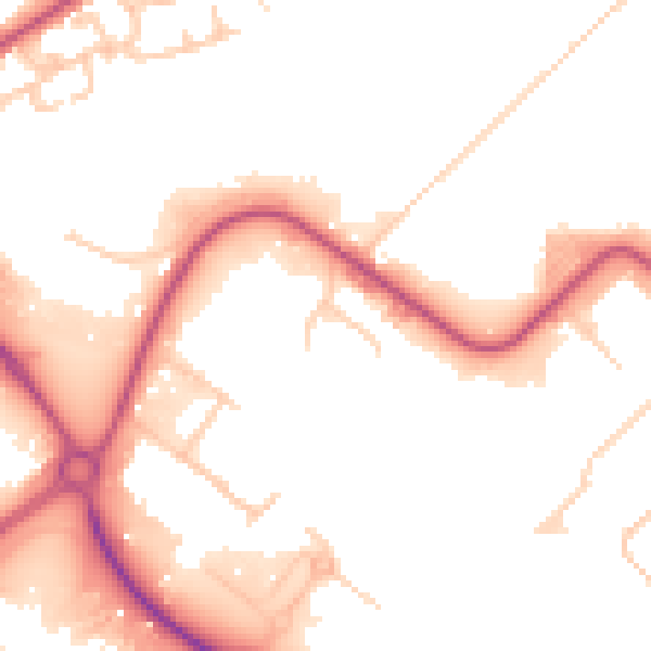 Daytime road noise heatmap for M17 1AF