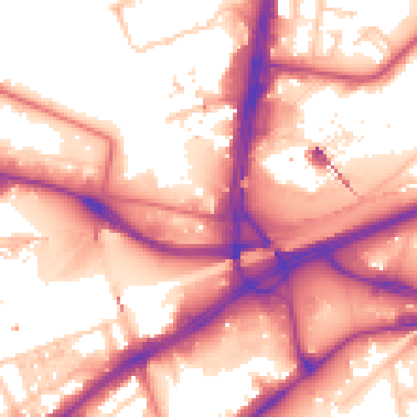 Daytime road noise heatmap for M17 1AG