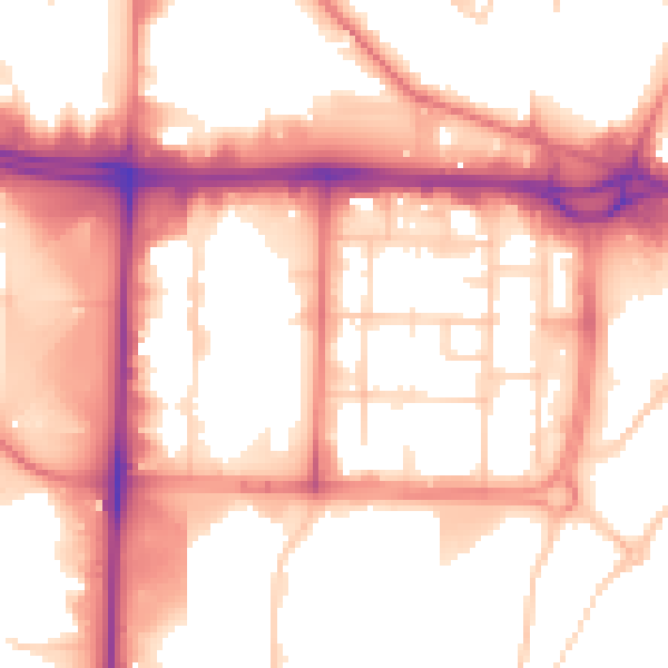 Daytime road noise heatmap for M17 1DB