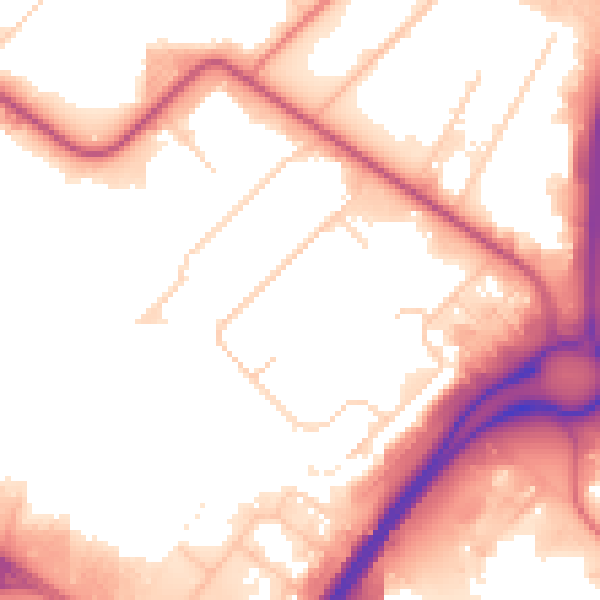 Daytime road noise heatmap for M17 1EH