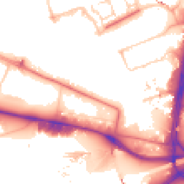 Daytime road noise heatmap for M17 1EX