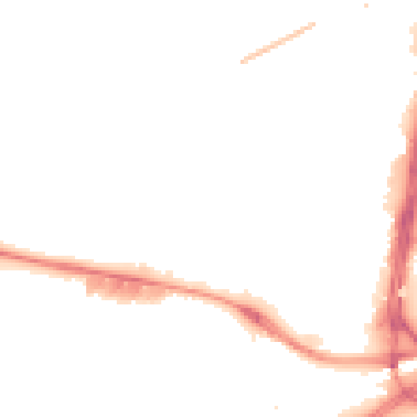 Night-time road noise heatmap for M17 1EX