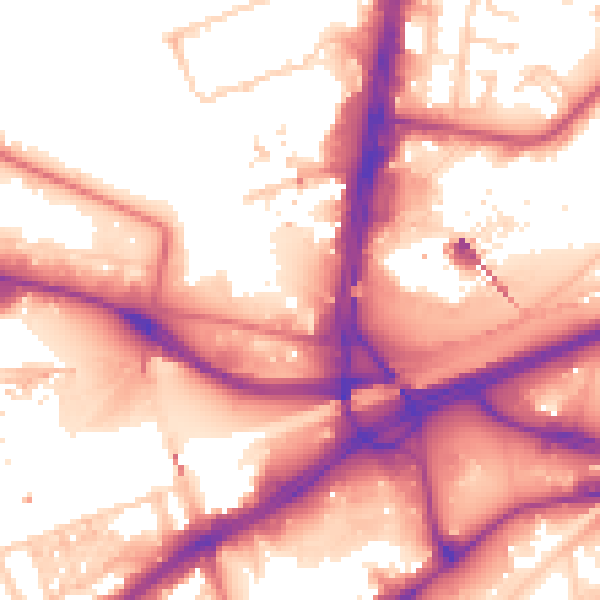 Daytime road noise heatmap for M17 1GL