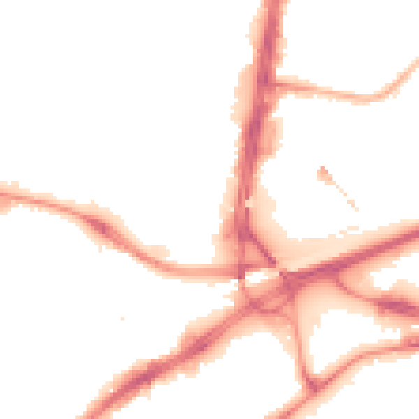 Night-time road noise heatmap for M17 1GL