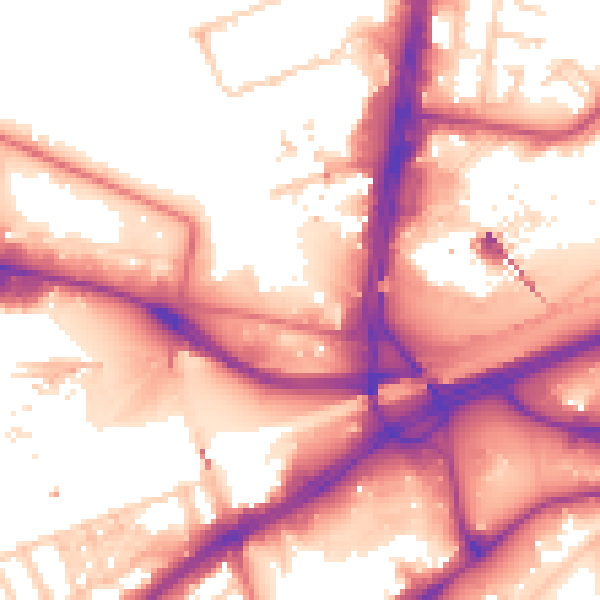 Daytime road noise heatmap for M17 1GW