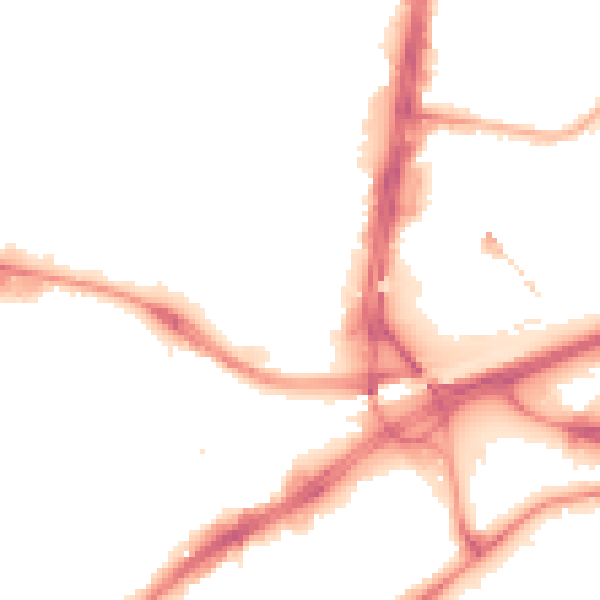 Night-time road noise heatmap for M17 1GW