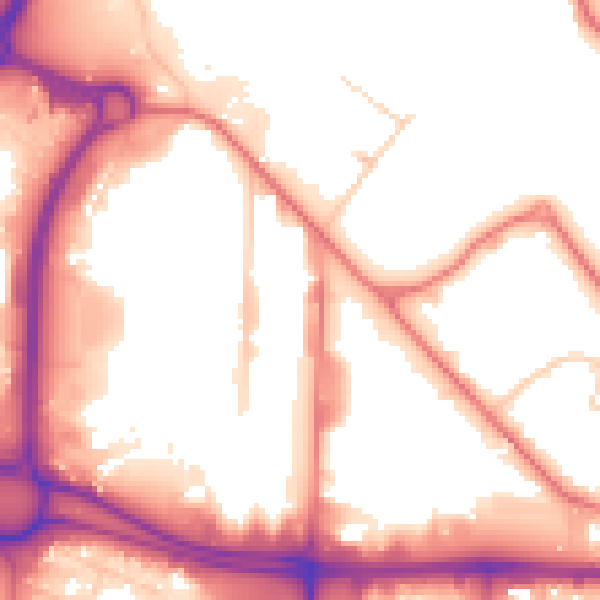Daytime road noise heatmap for M17 1HQ