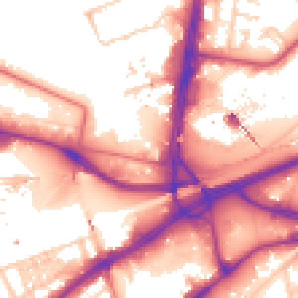 Daytime road noise heatmap for M17 1HZ