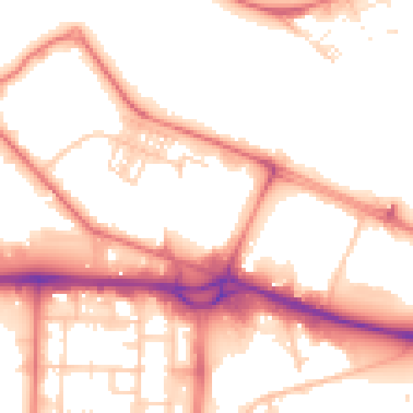Daytime road noise heatmap for M17 1LF