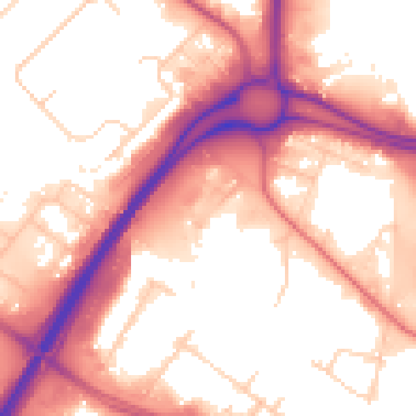 Daytime road noise heatmap for M17 1LP