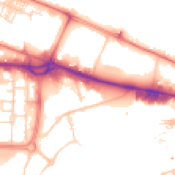 Daytime road noise heatmap for M17 1NF
