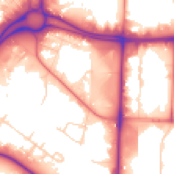 Daytime road noise heatmap for M17 1PG