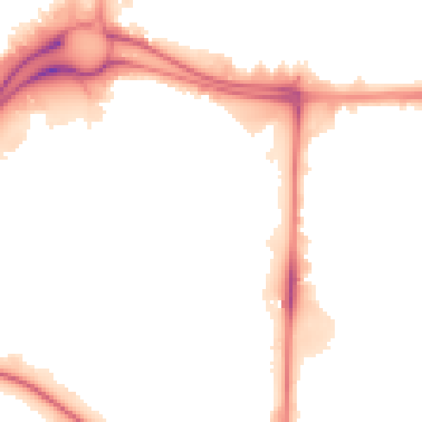 Night-time road noise heatmap for M17 1PG
