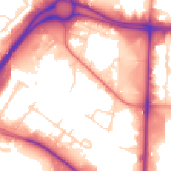 Daytime road noise heatmap for M17 1PP
