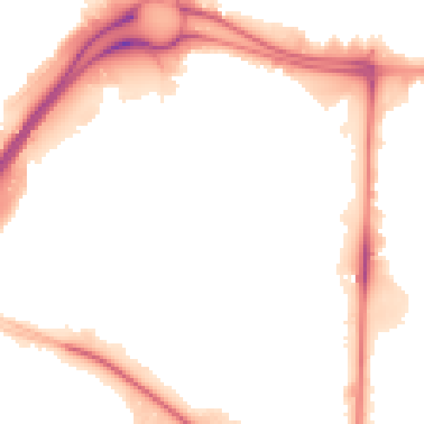 Night-time road noise heatmap for M17 1PP