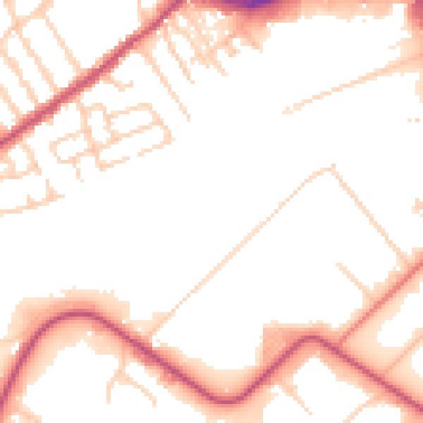 Daytime road noise heatmap for M17 1RG