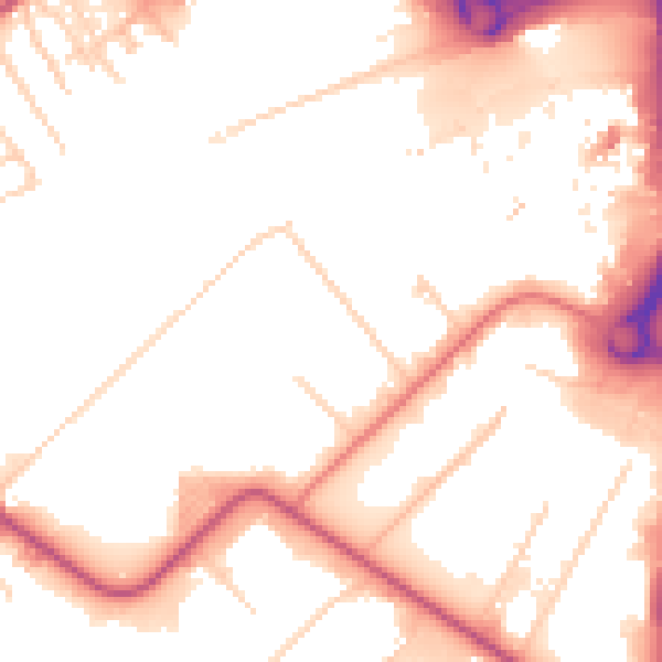 Daytime road noise heatmap for M17 1SB