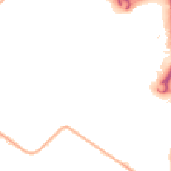 Night-time road noise heatmap for M17 1SB