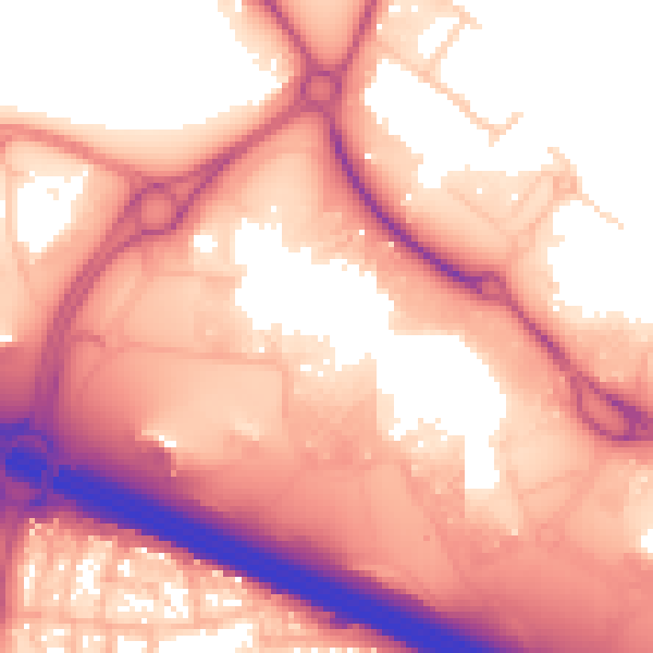 Daytime road noise heatmap for M17 8AP