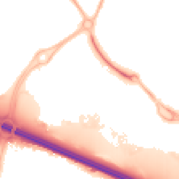 Night-time road noise heatmap for M17 8AP