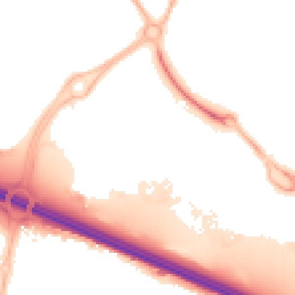 Night-time road noise heatmap for M17 8AR