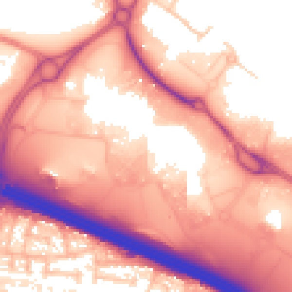 Daytime road noise heatmap for M17 8DF