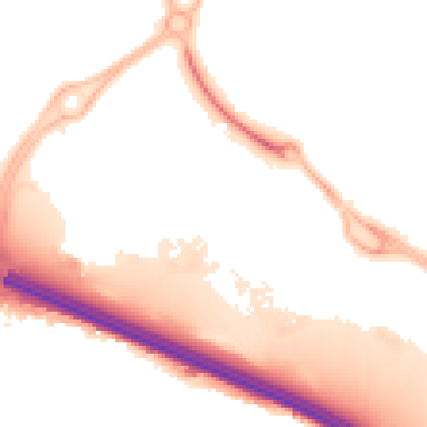 Night-time road noise heatmap for M17 8DF