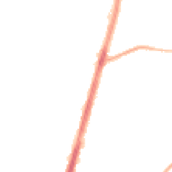 Night-time road noise heatmap for M19 1BH