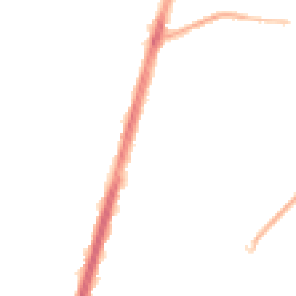 Night-time road noise heatmap for M19 1BN