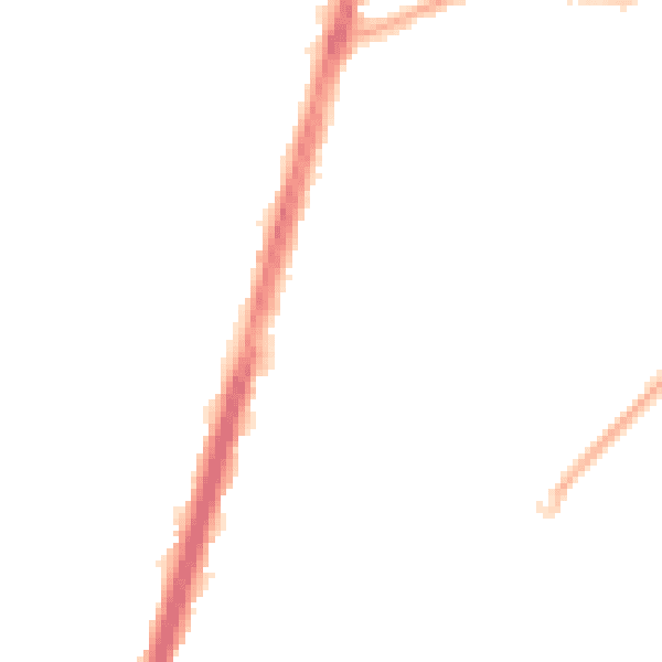 Night-time road noise heatmap for M19 1BS