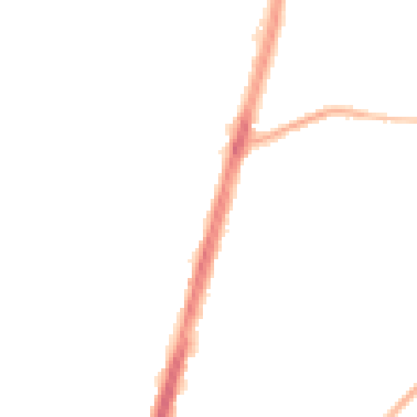 Night-time road noise heatmap for M19 1DB