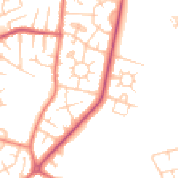 Daytime road noise heatmap for M19 1DL