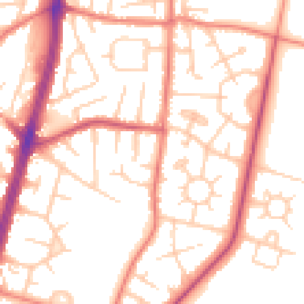 Daytime road noise heatmap for M19 1FL