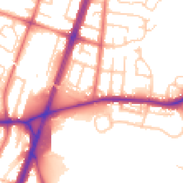 Daytime road noise heatmap for M19 1TB