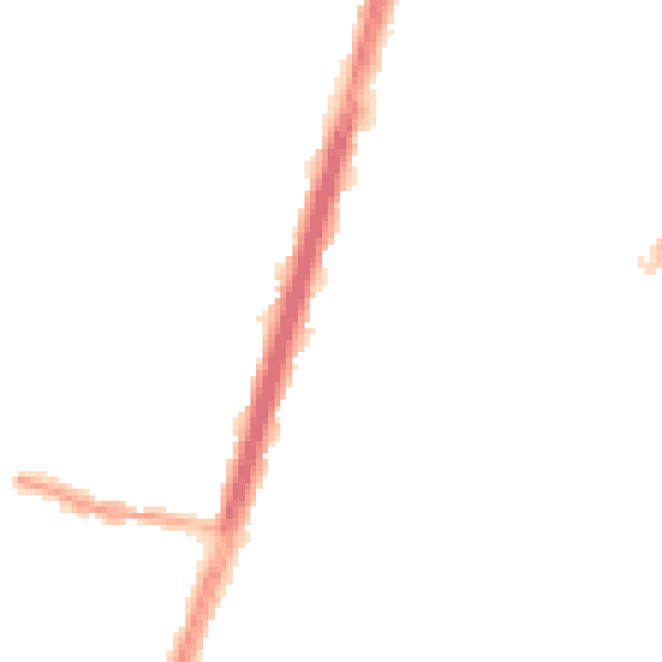 Night-time road noise heatmap for M19 1WS