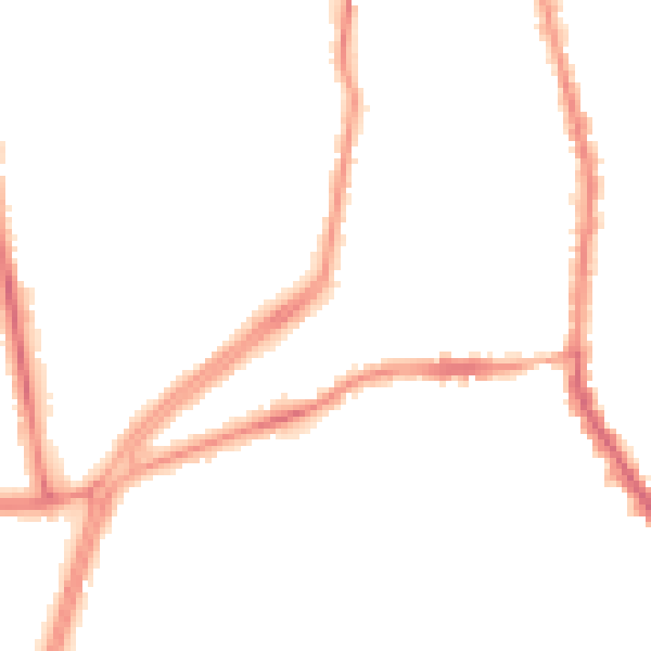 Night-time road noise heatmap for M19 2EA