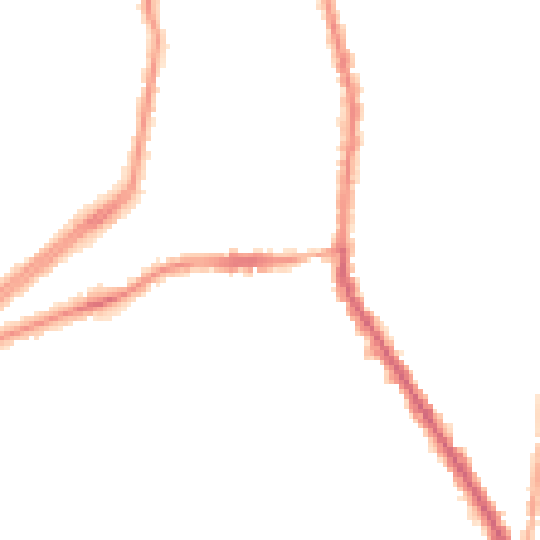 Night-time road noise heatmap for M19 2EQ