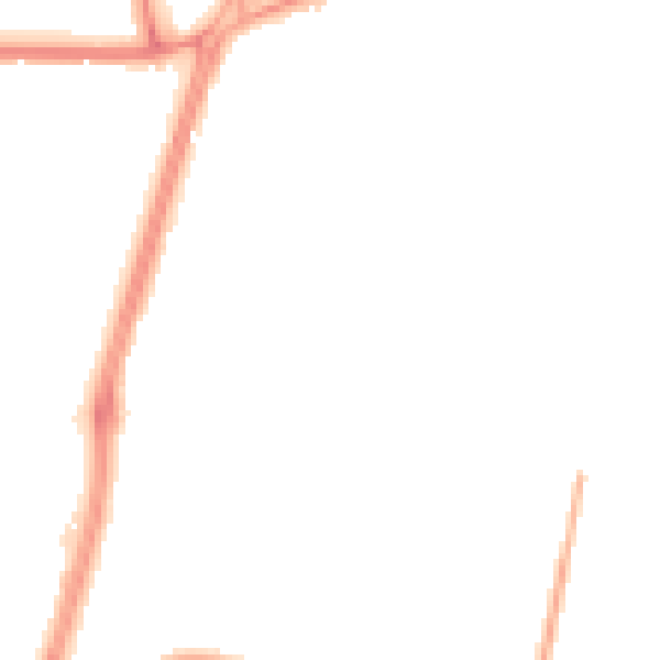 Night-time road noise heatmap for M19 2JR