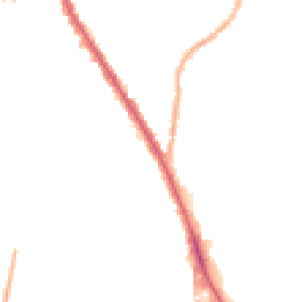 Night-time road noise heatmap for M19 2SU