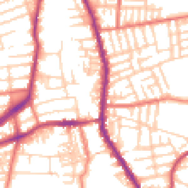 Daytime road noise heatmap for M19 3AF