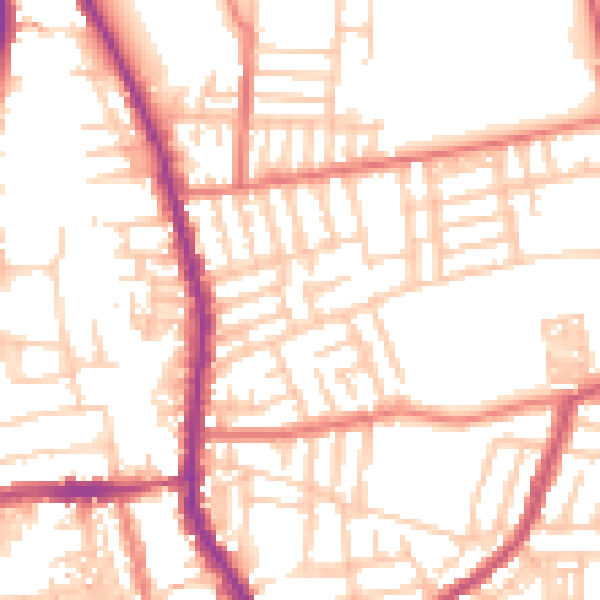 Daytime road noise heatmap for M19 3FA