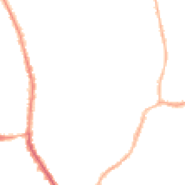 Night-time road noise heatmap for M19 3FH