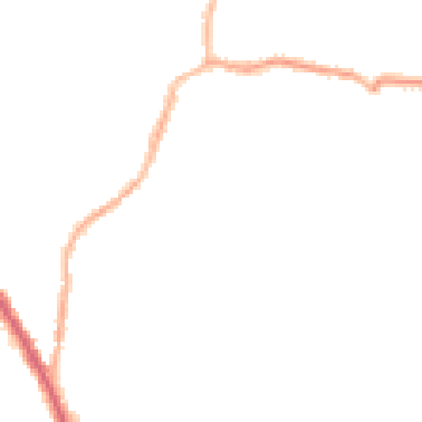 Night-time road noise heatmap for M19 3HA