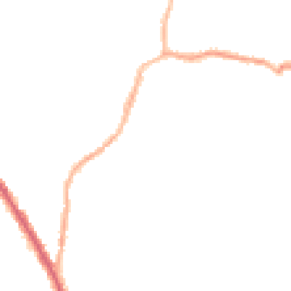 Night-time road noise heatmap for M19 3JX